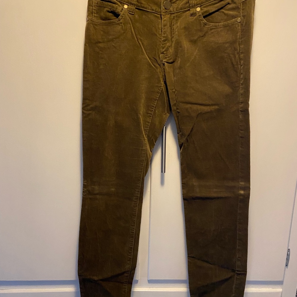 CAbi Women's Olive Corduroy Pants